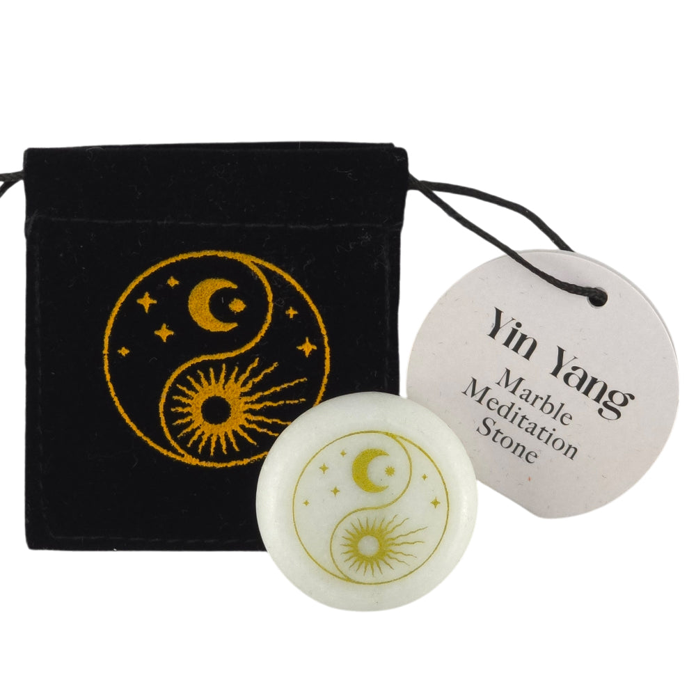 Yin & Yang Meditation Stone in Bag | Cracker Filler | Mini Gift