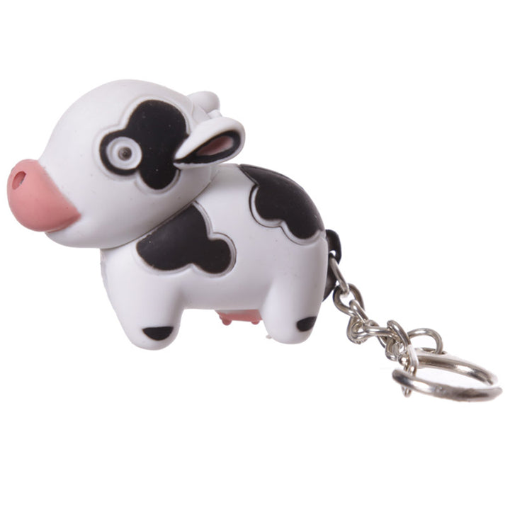 Little Cow Keyring | LED Torch & Mooing Sound | Little Gift | Cracker Filler