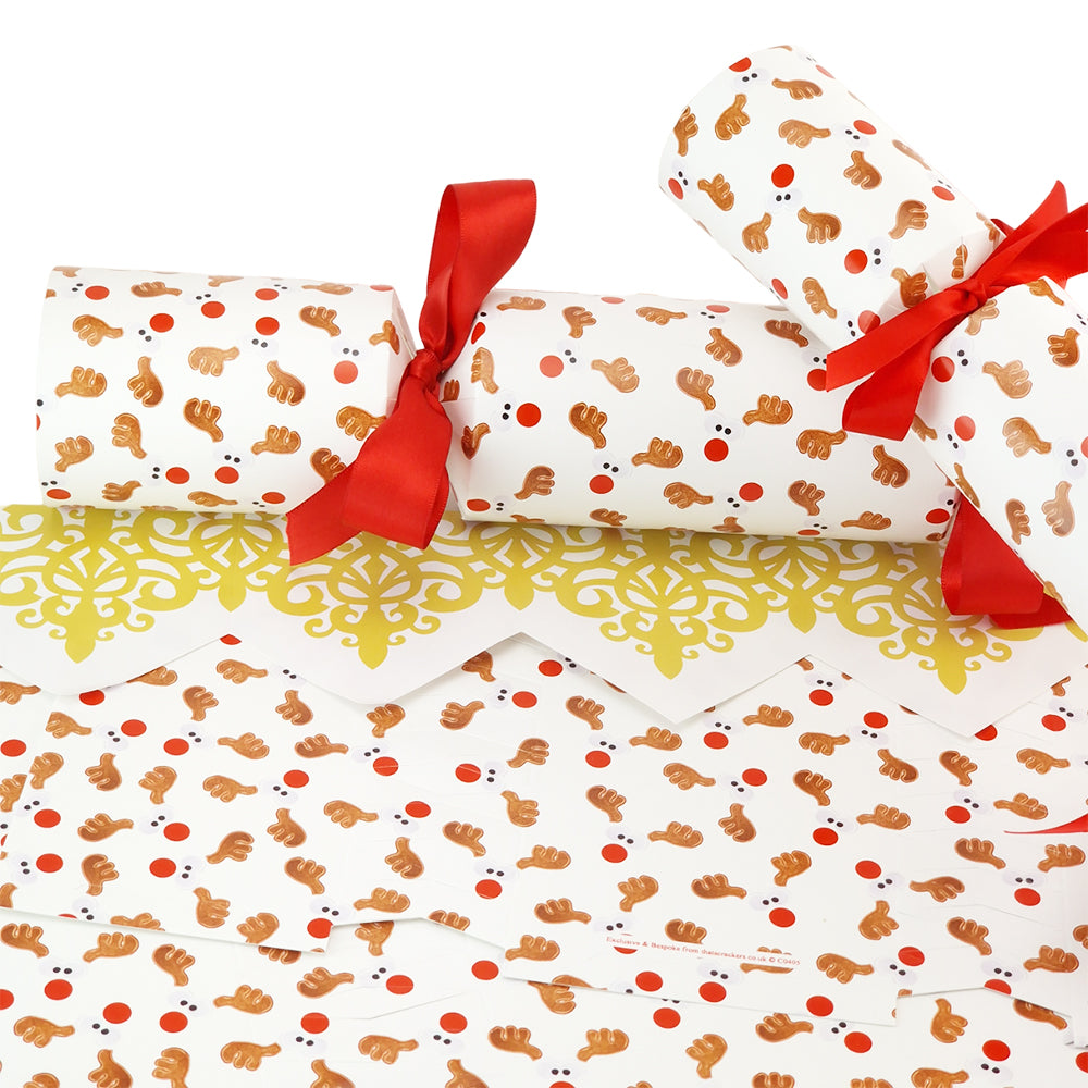 Cheeky Rudolph Christmas Cracker Making Kits Make & Fill Your Own