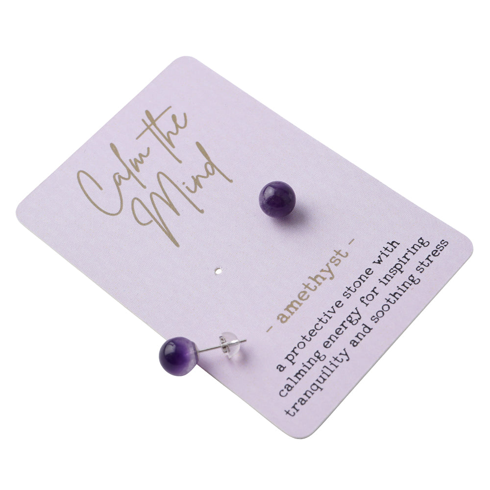 Calm The Mind | Purple Amethyst Earrings | Mini Gift | Cracker Filler