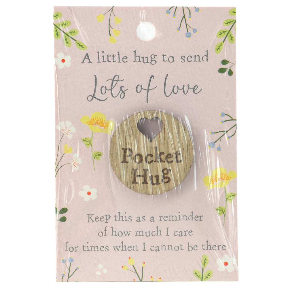 LOTS OF LOVE | Wooden Pocket Hug on Card | Mini Gift | Cracker Filler