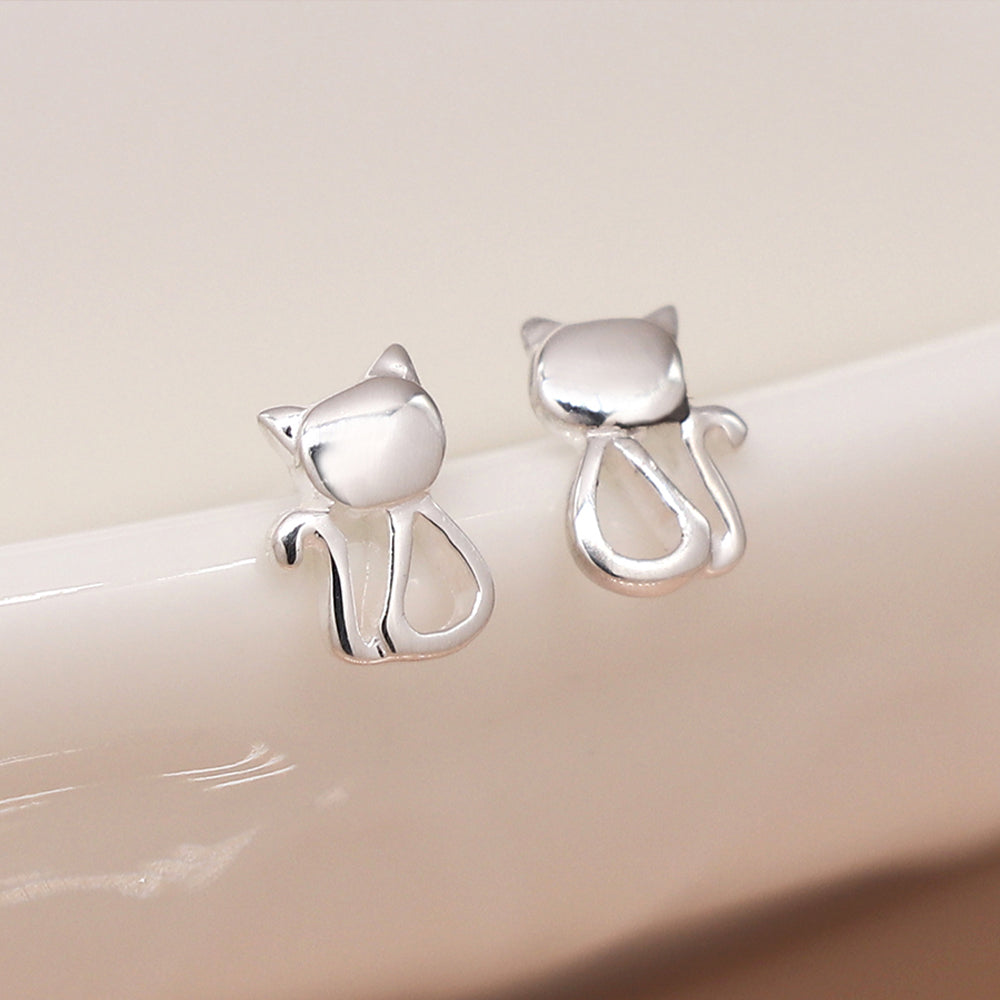 Sterling Silver Cat Earrings | Mini Gift | Cracker Filler