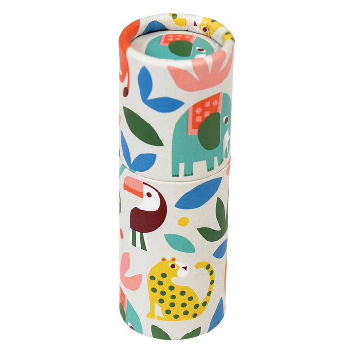 Retro Wild Animals | 12 Short Coloured Pencil Crayons | Little Cracker Filler