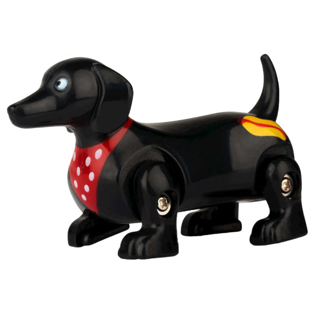 Wind Up & Go Sausage Dog | Black | Little Gift | Cracker Filler