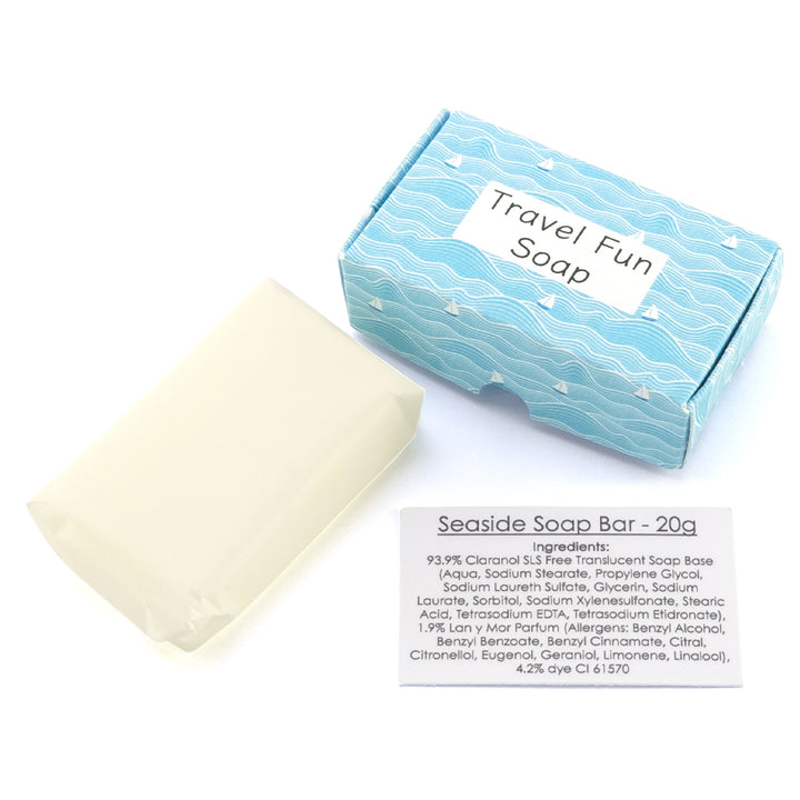 Travel Fun Soap | Seaside | 20g Travel Soap Bar | Little Gift | Cracker Filler