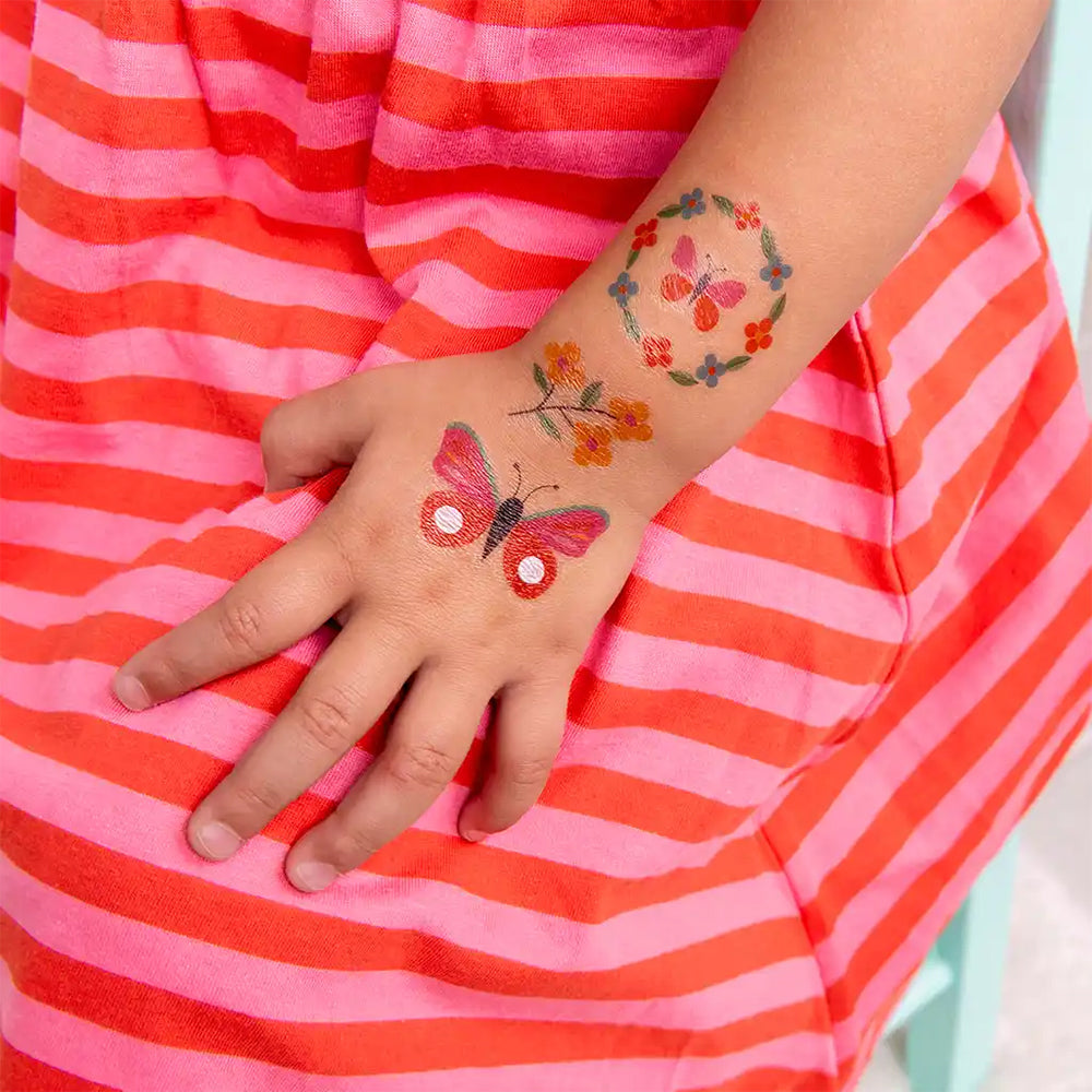 Floral Flutter Butterflies | Temporary Tattoos for Kids | Little Gift | Party Bags