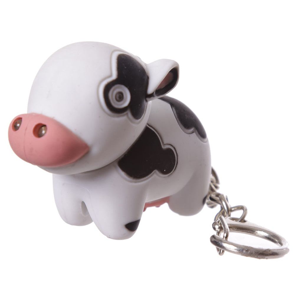 Little Cow Keyring | LED Torch & Mooing Sound | Little Gift | Cracker Filler