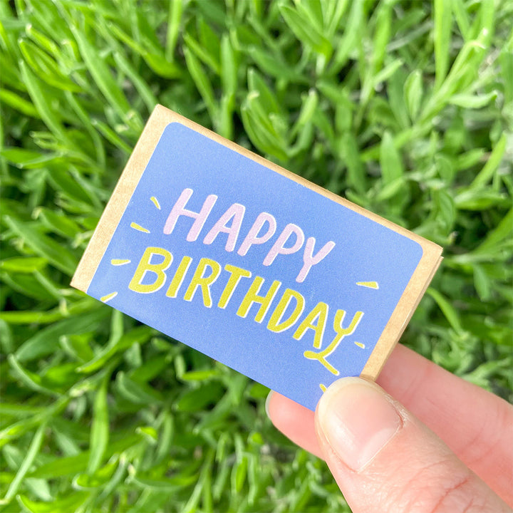 Happy Birthday | Matchbox of 6 Seedballs | Cracker Filler | Mini Gift