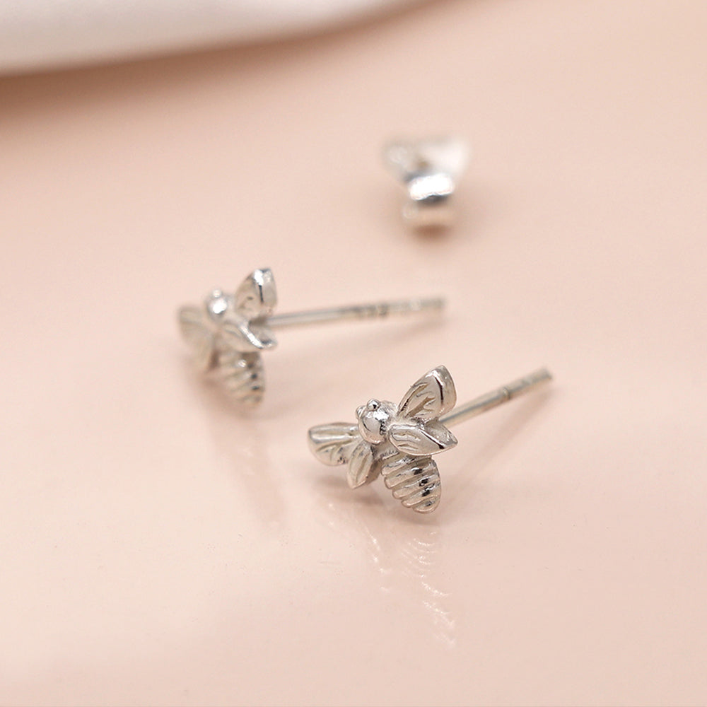 Sterling Silver Bee Stud Earrings | Mini Gift | Cracker Filler