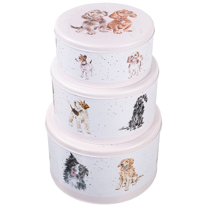 Set of 3 A Dogs Life Nesting Cake Storage Tins | Wrendale Designs