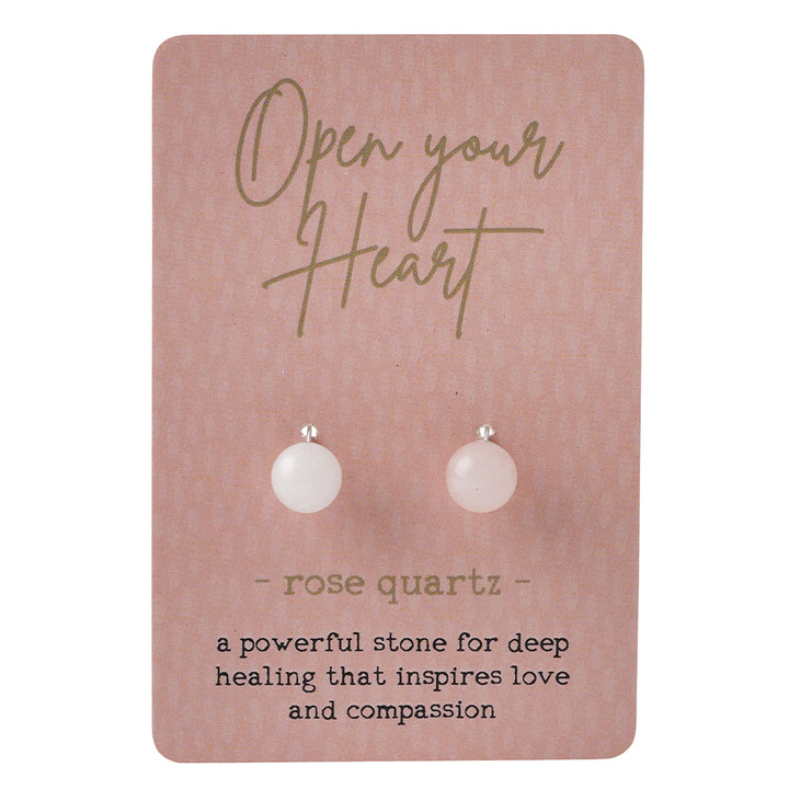Open Your Heart | Rose Quartz Earrings | Mini Gift | Cracker Filler