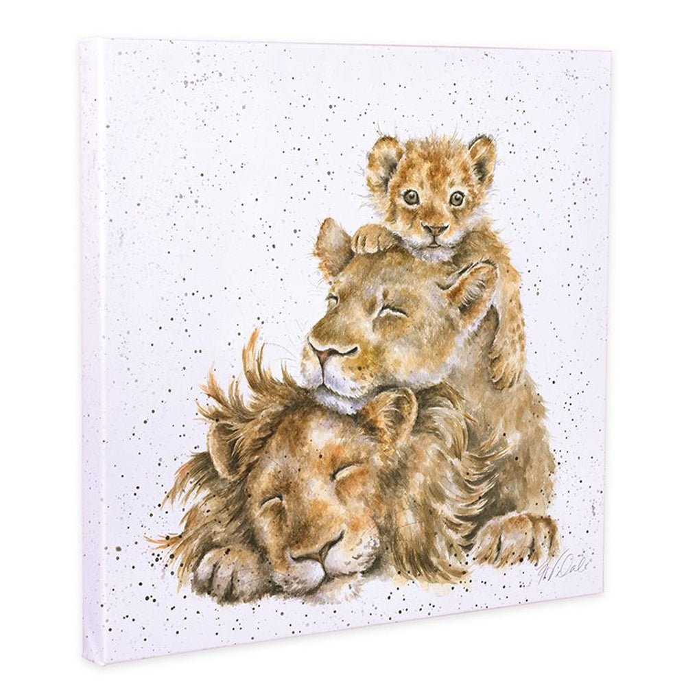 Lion 'Family Pride' | 20cm Square Canvas | Home Décor & Gift | Wrendale Designs