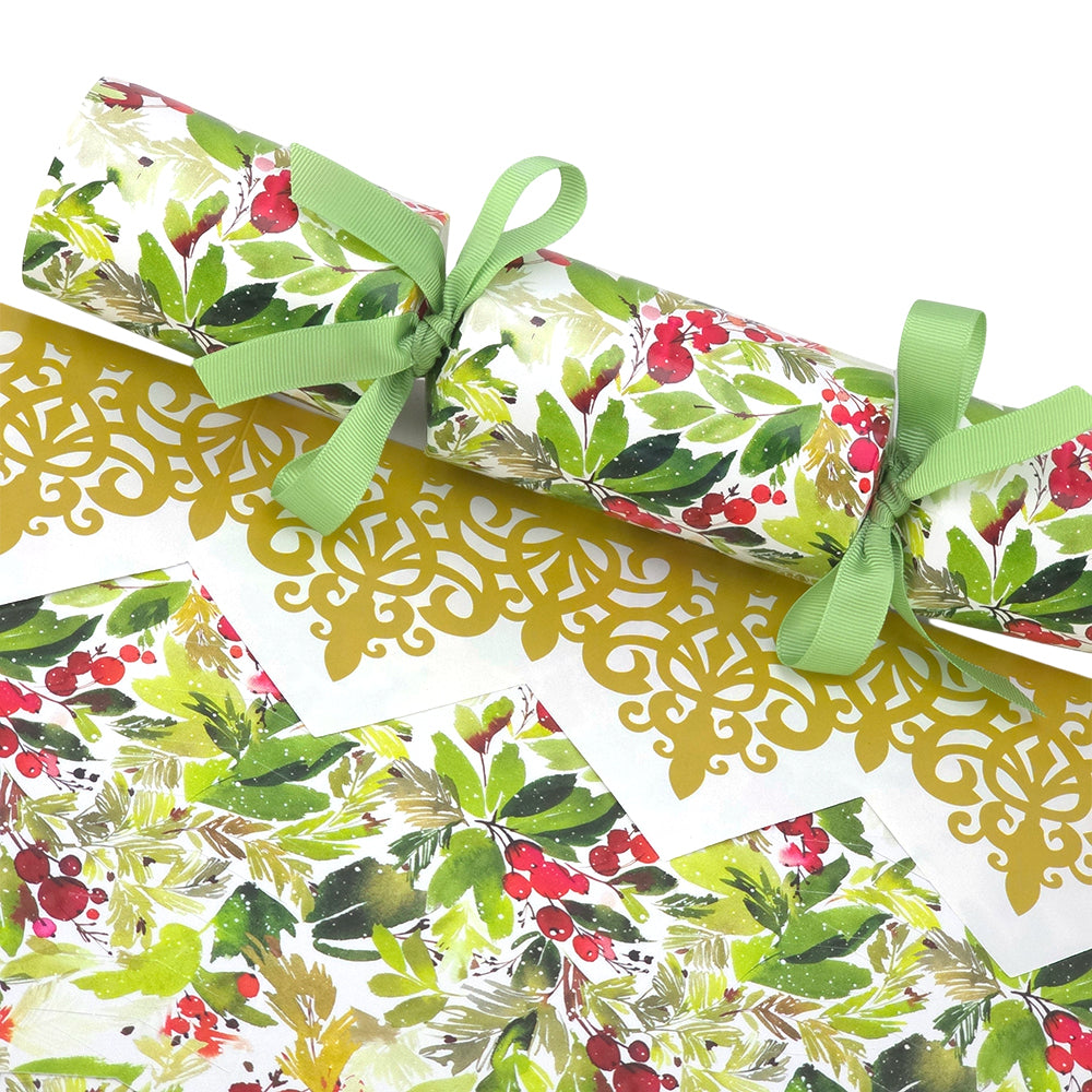 Watercolour Berries | SNAPLESS Christmas Cracker Making Craft Kit | Makes 6