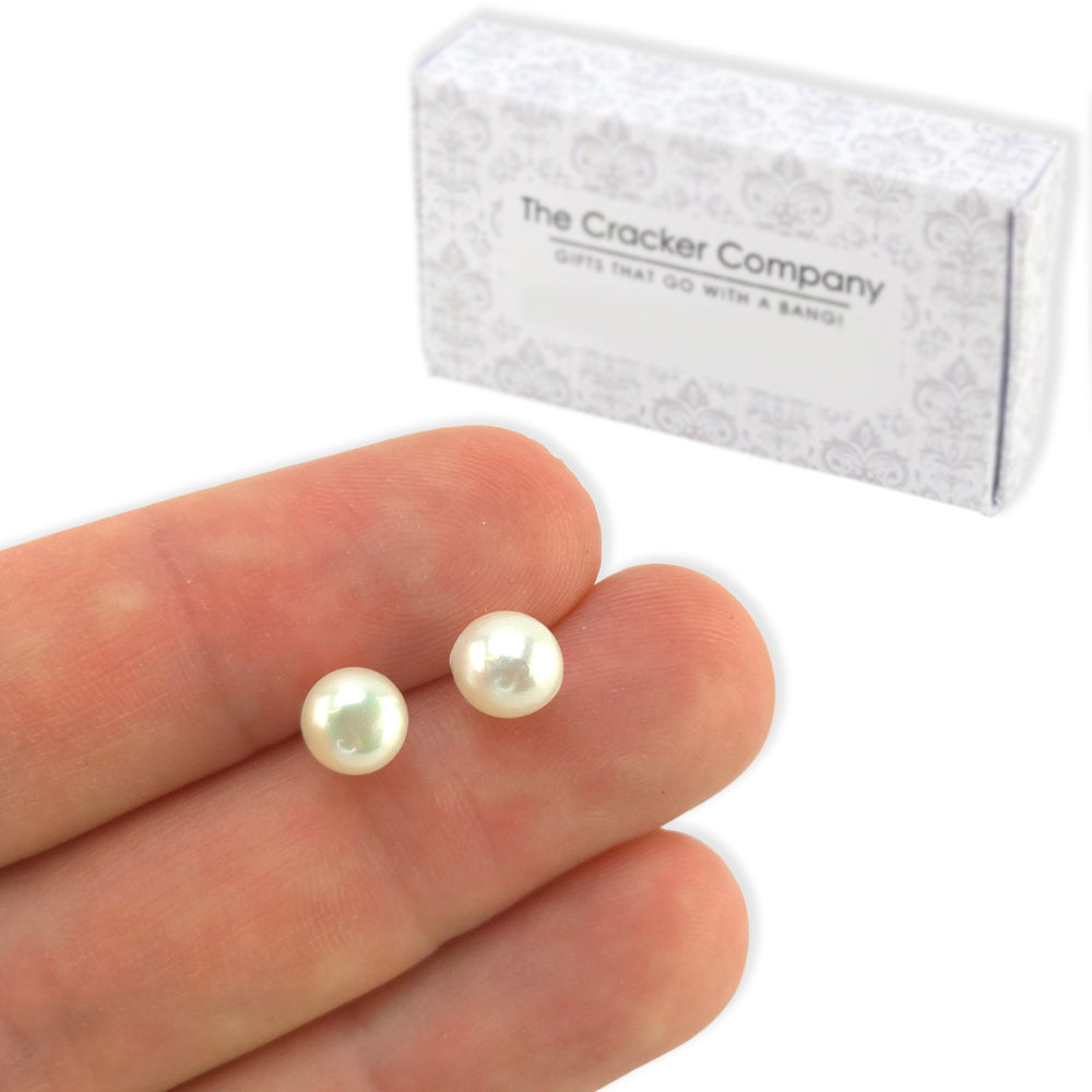 Sterling Silver Freshwater Pearl Earrings | Mini Gift | Cracker Filler