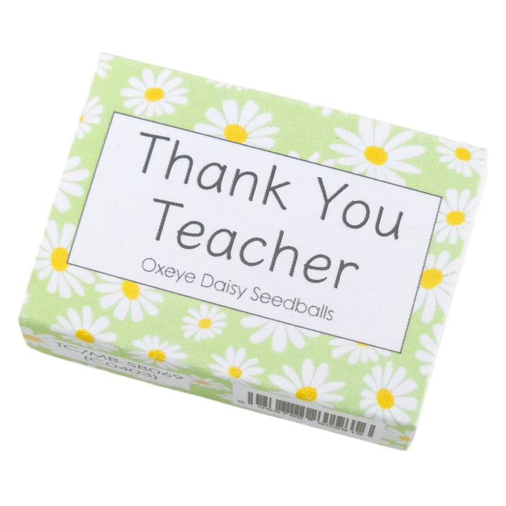 Thank You Teacher | 6 Seedball Matchbox | Oxeye Daisies | Cracker Filler Gift