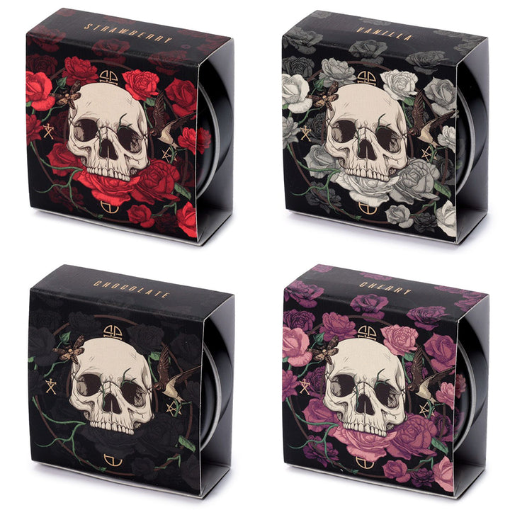 Skulls & Roses Lip Balm in Tin | Gothic | Single | Little Gift | Cracker Filler