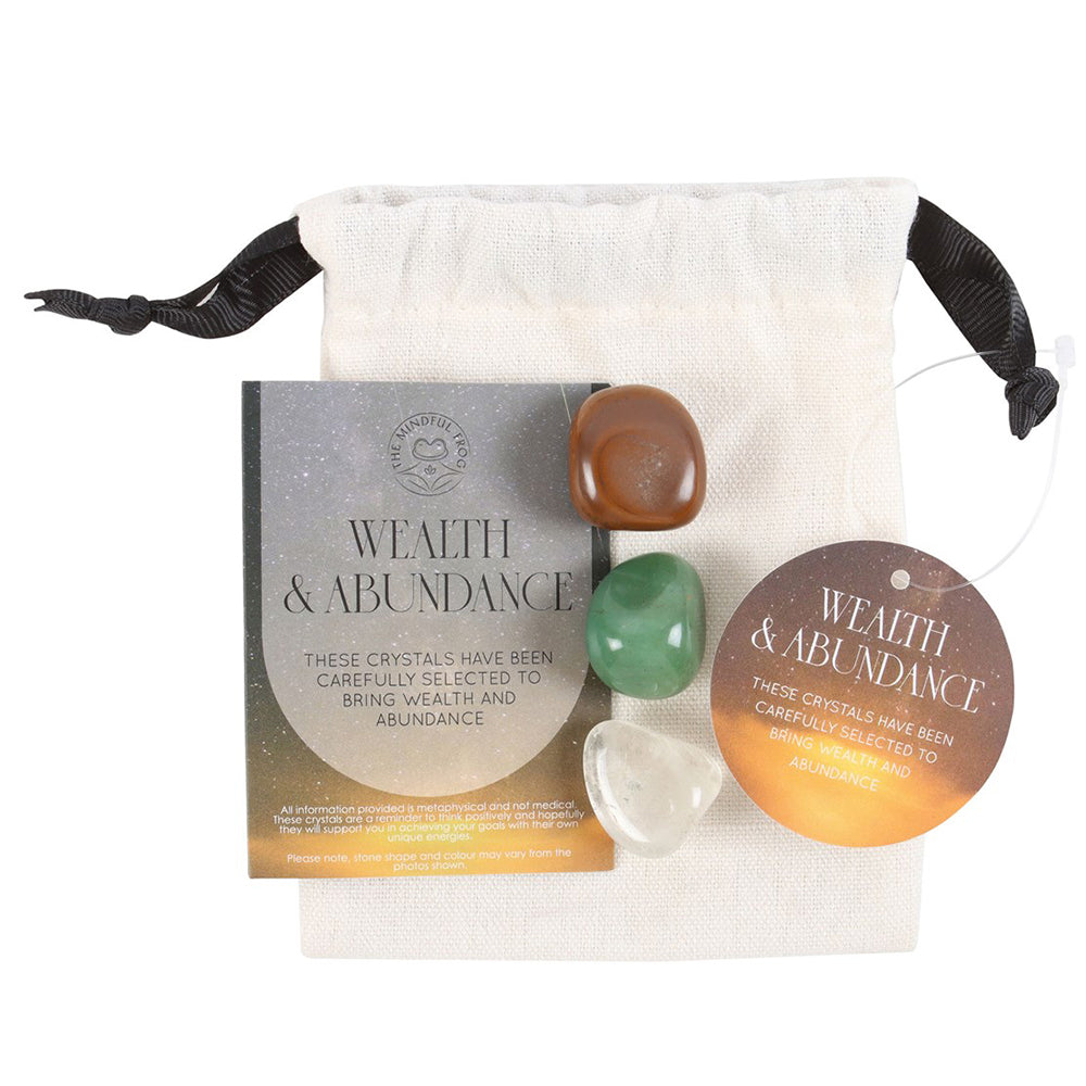 Wealth & Abundance | Healing Crystal Set & Bag | Little Gift | Cracker Filler