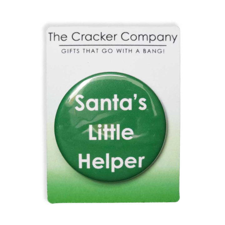 Santa's Little Helper | 38mm Button Pin Badge | Little Gift | Cracker Filler