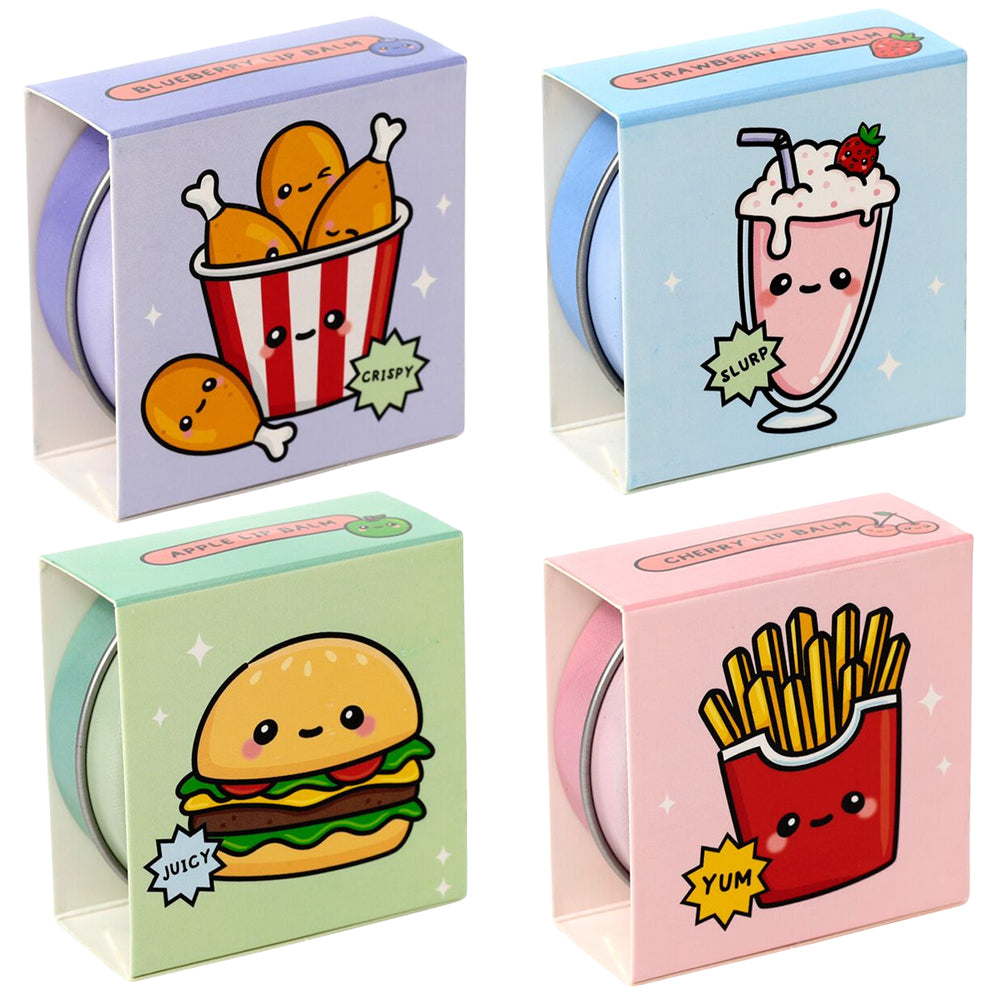 Fun Fast Foods | Lip Balm in Tin | Single | Little Gift | Cracker Filler