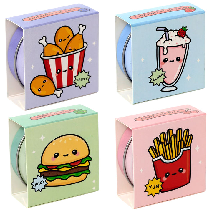Fun Fast Foods | Lip Balm in Tin | Single | Little Gift | Cracker Filler