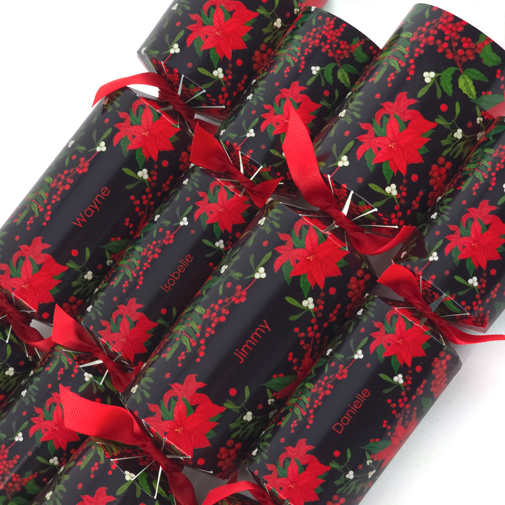 Personalised Cracker Making Craft Kit | Christmas Poinsettia | Minimum 4