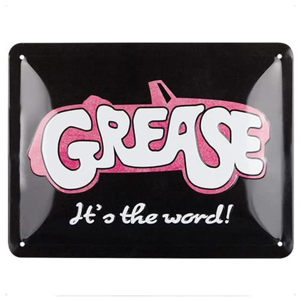 Grease - It's the Word! | Embossed Tin Sign | 20cm x 15cm
