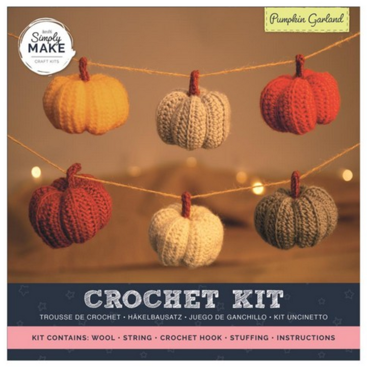 Crochet Pumpkin Garland | Halloween Wool Kit | Make Your Own Autumn Crafts