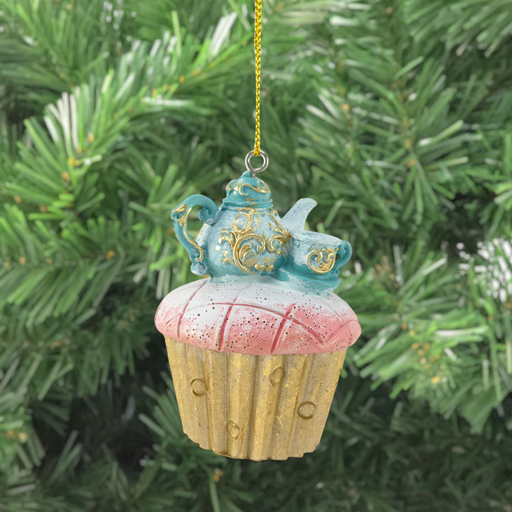 Cupcake & Tea Set | Alice in Wonderland | Christmas Ornament | Gisela Graham