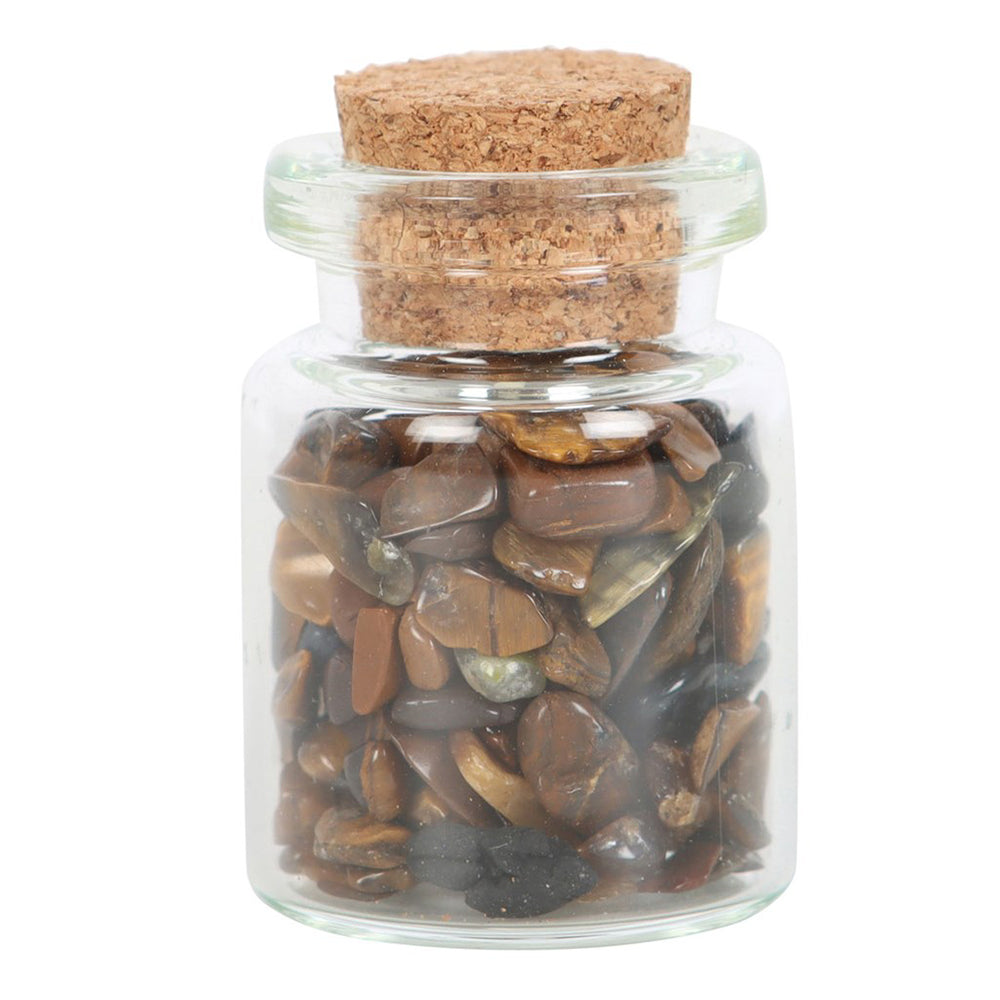 A Mini Jar of Confidence | Tiger's Eye Crystals | Matchbox Gift | Cracker Filler