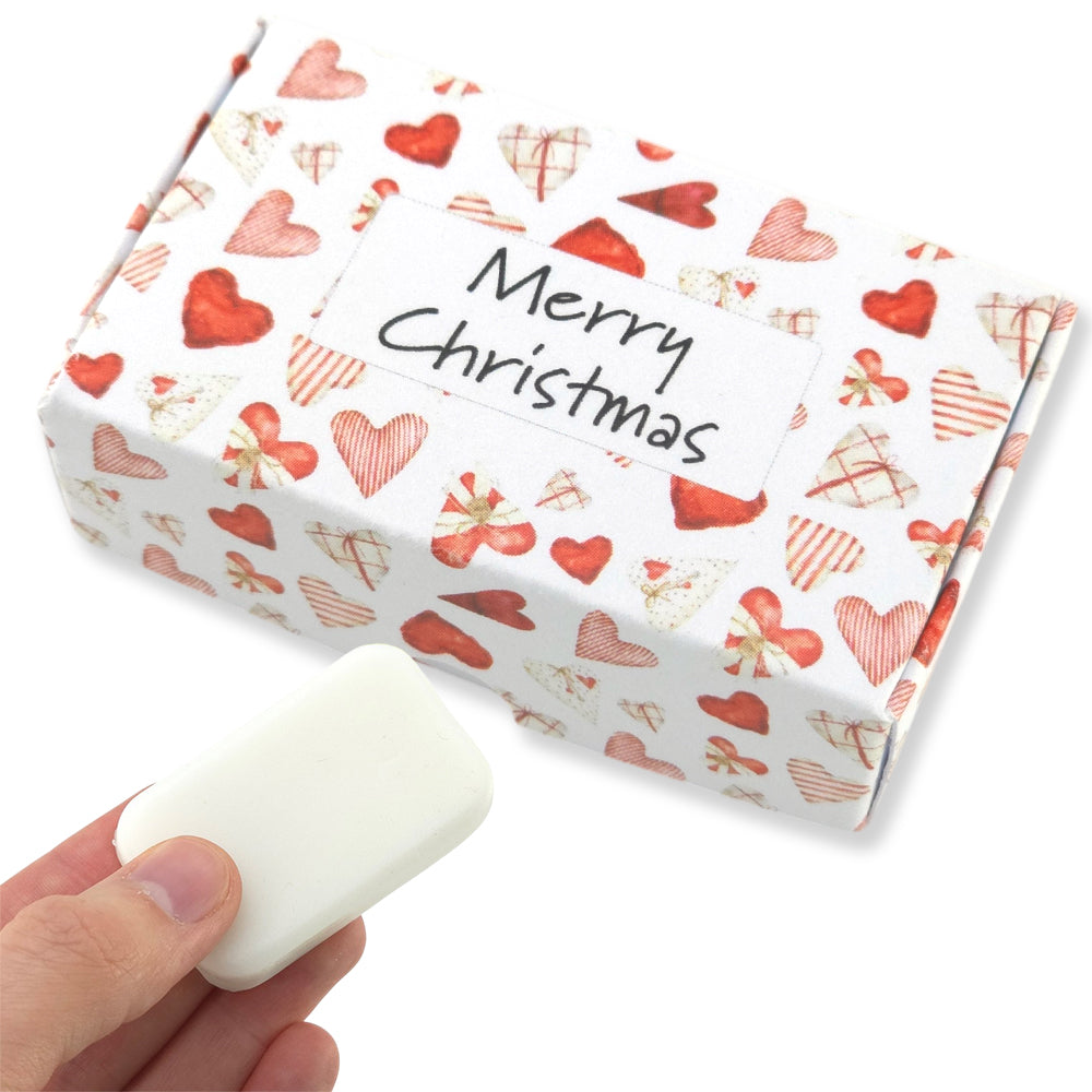 Scandi Hearts | Merry Christmas | 20g Scented Soap | Little Gift | Cracker Filler