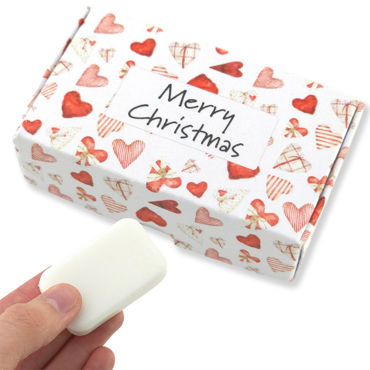 Scandi Hearts | Merry Christmas | 20g Scented Soap | Little Gift | Cracker Filler