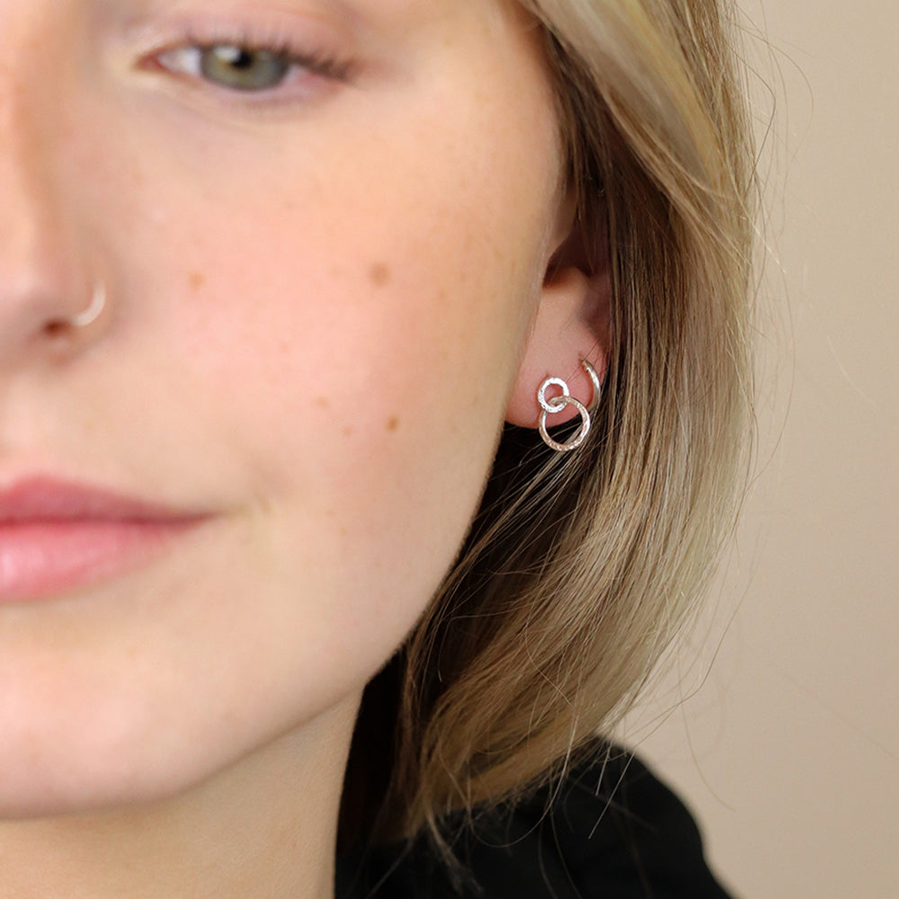 Sterling Silver Linked Hoop Earrings | Mini Gift | Cracker Filler