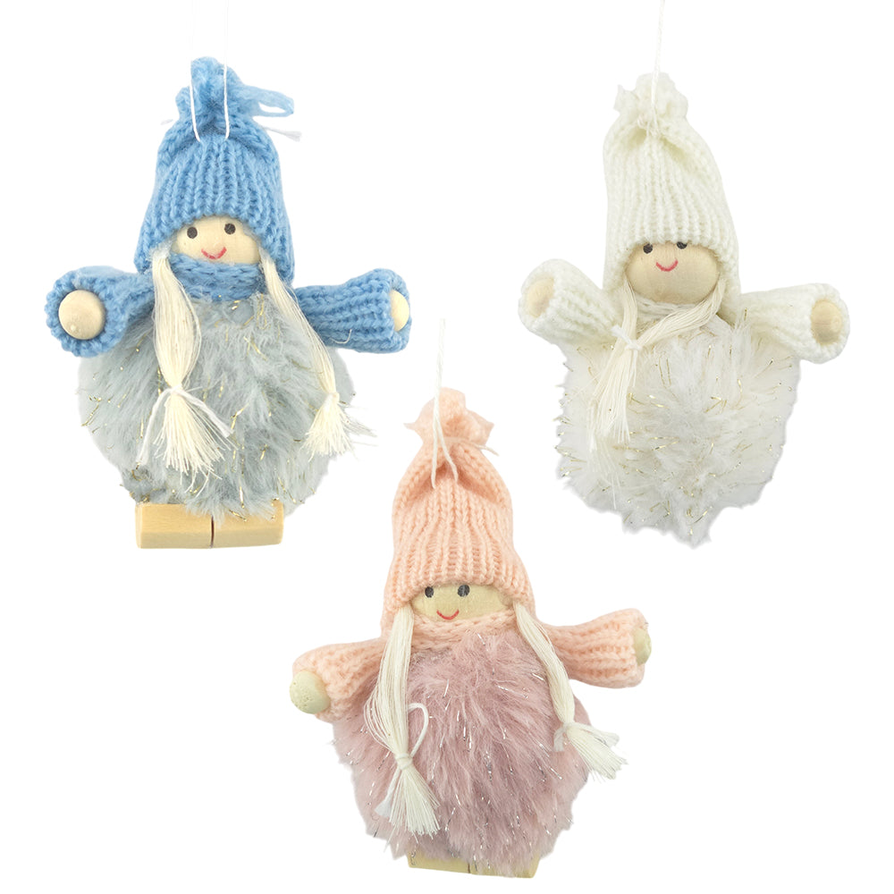 Pastel Pom Pom Style Scandi Christmas Tree Ornament | Single | Cracker Filler