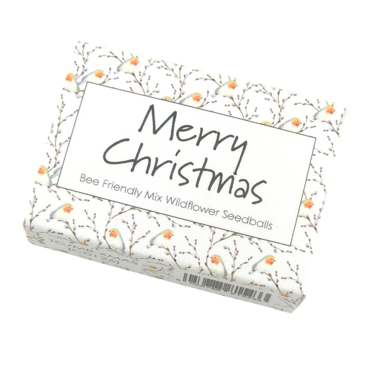 Willow & Robin | Merry Christmas Bee Mix 6 Seedballs | Cracker Filler Mini Gift