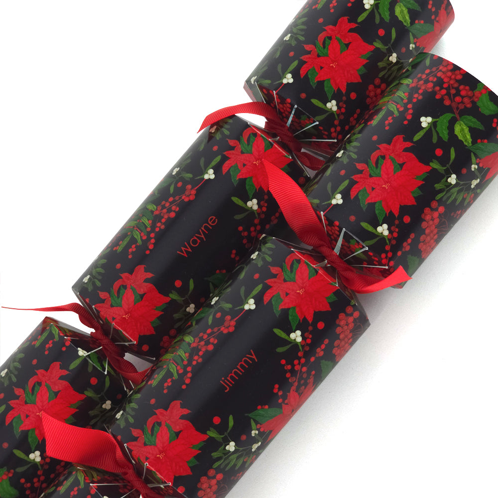 Personalised Cracker Making Craft Kit | Christmas Poinsettia | Minimum 4