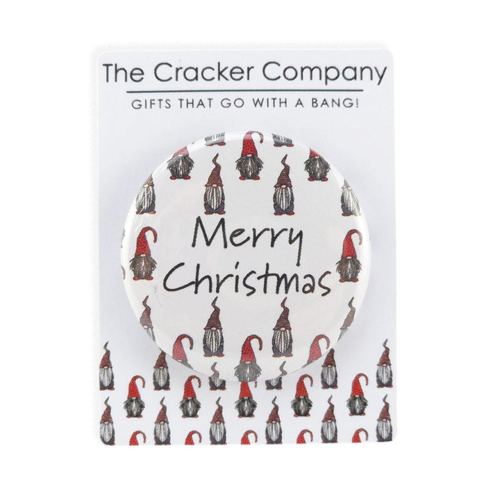Nordic Gonk | Merry Christmas | 38mm Pin Badge | Little Gift | Cracker Filler