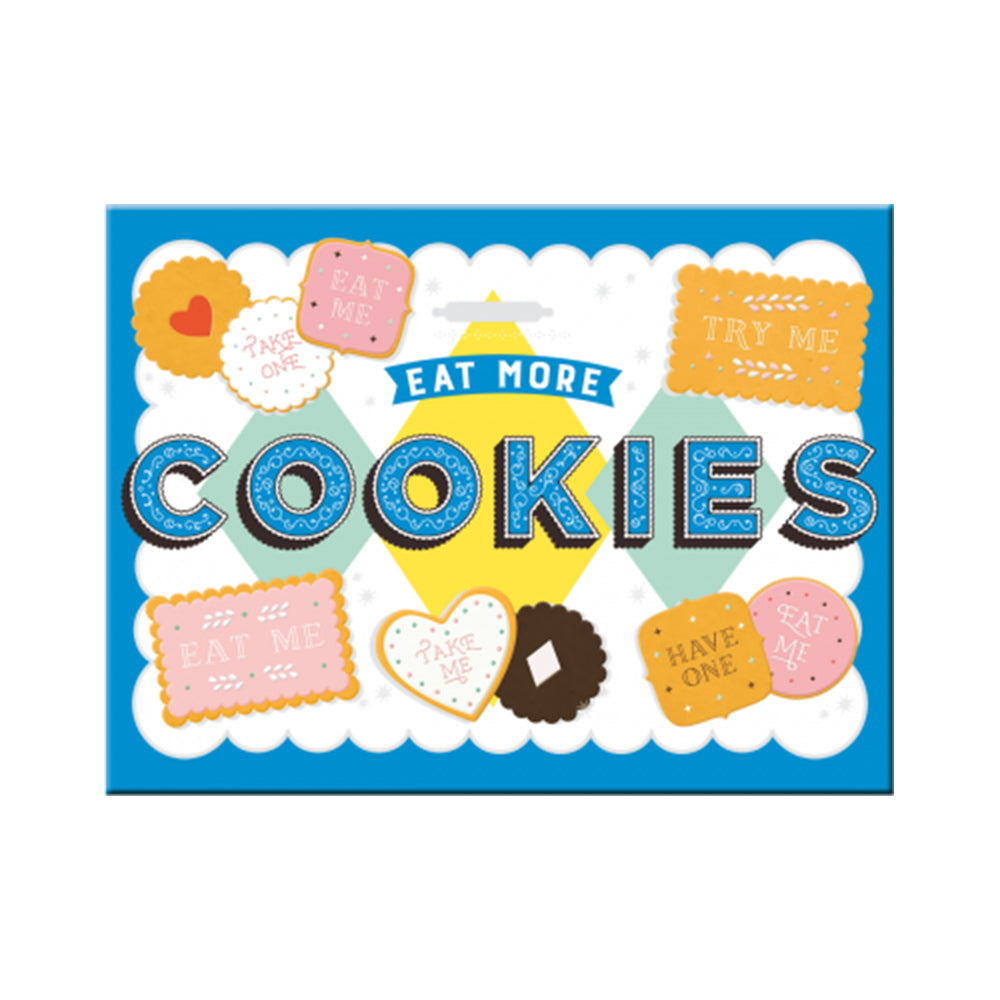 Eat More Cookies Nostalgic Tin Magnet | Cracker Filler | Mini Gift