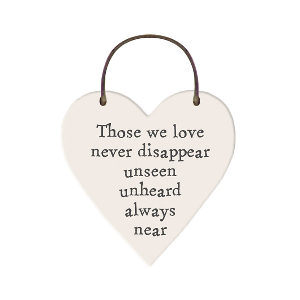Those We Love Don't Disappear | Mini Hanging Remembrance Heart | Mini Gift | Cracker Filler