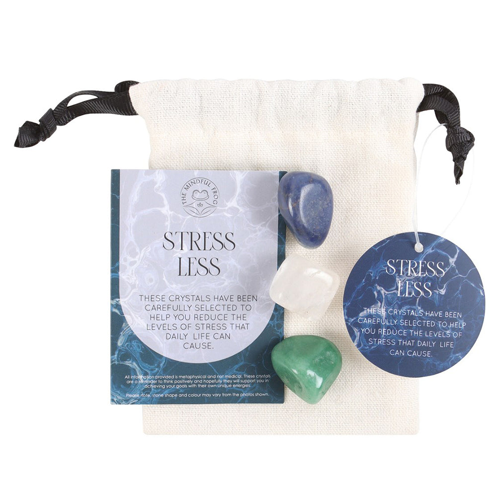 Stress Less | Healing Crystal Set  & Bag | Little Gift | Cracker Filler