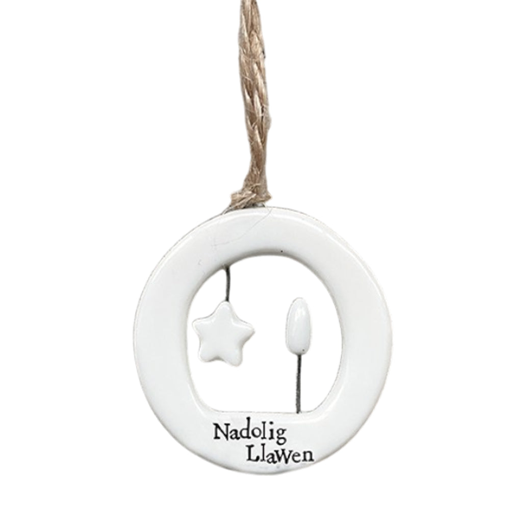 Nadolig Llawen | Little Welsh Ceramic Ornament | Cracker Filler | Little Gift