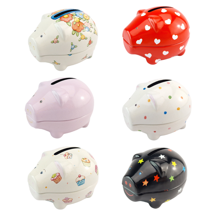 Little Coin Piggy Bank | Tin Money Box | Cracker Filler Little Gift