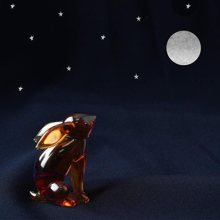 Stargazing Hare | Mini Glass Ornament | Cracker Filler | Little Gift