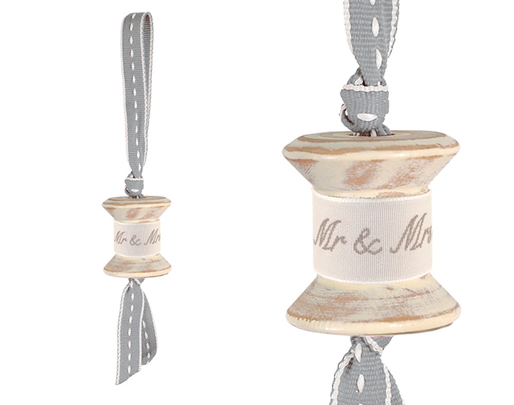 Mr & Mrs Cotton Reel Ornament | Cracker Filler | Mini Gift