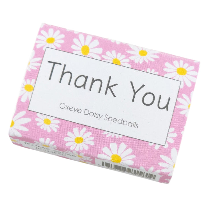 Thank You | 6 Seedball Matchbox | Oxeye Daisies | Cracker Filler | Little Gift