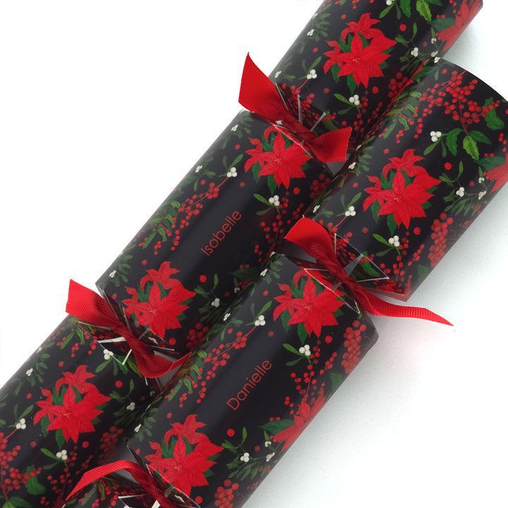 Personalised Cracker Making Craft Kit | Christmas Poinsettia | Minimum 4