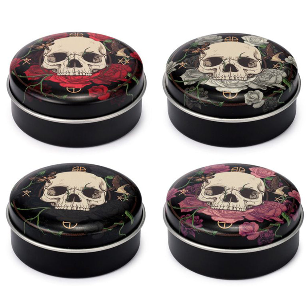 Skulls & Roses Lip Balm in Tin | Gothic | Single | Little Gift | Cracker Filler