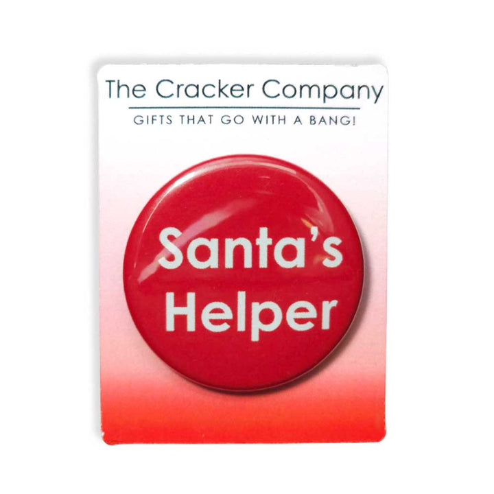 Santa's Helper | 38mm Button Pin Badge | Little Gift | Cracker Filler
