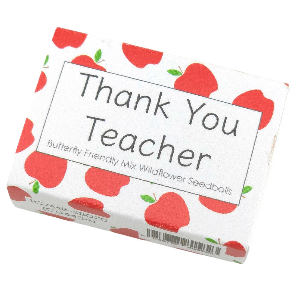 Thank You Teacher | 6 Seedball Matchbox | Butterfly Mix | Cracker Filler Gift