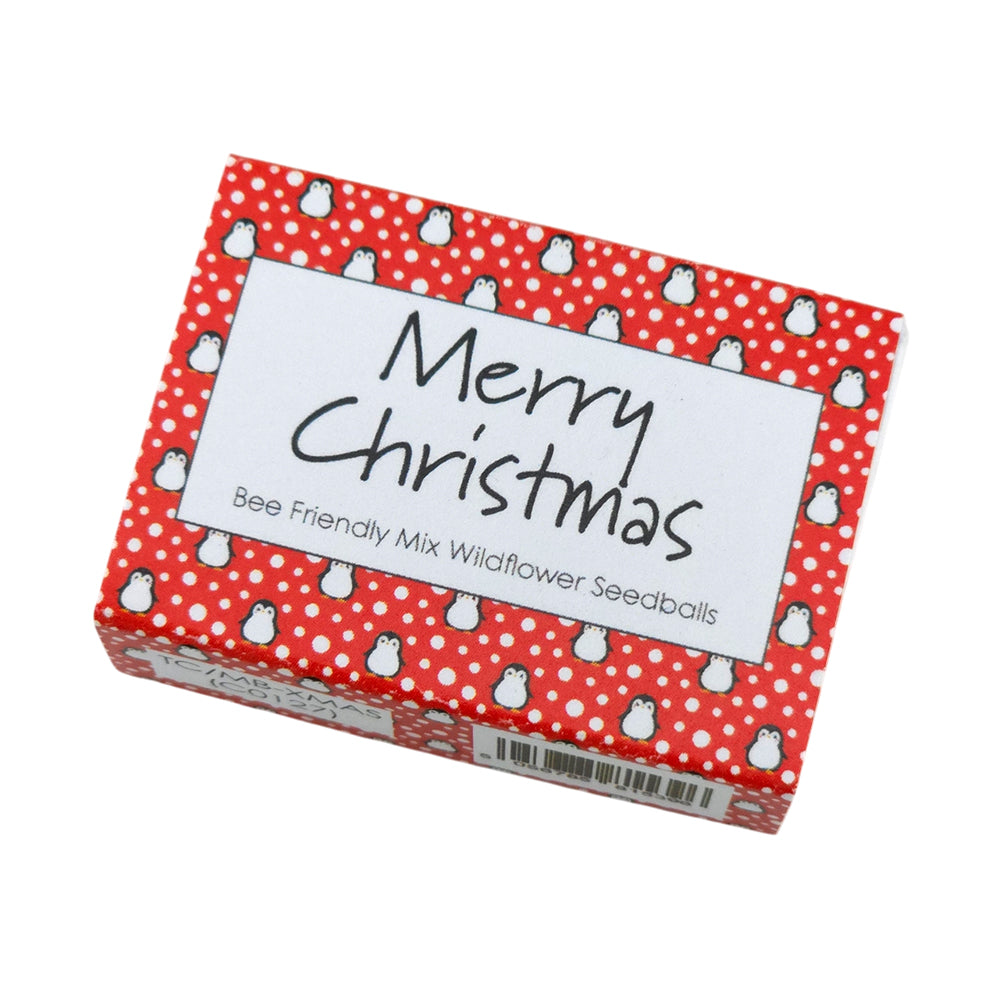 Snowtime Penguin | Merry Christmas | Bee Mix 6 Seedballs | Cracker Filler