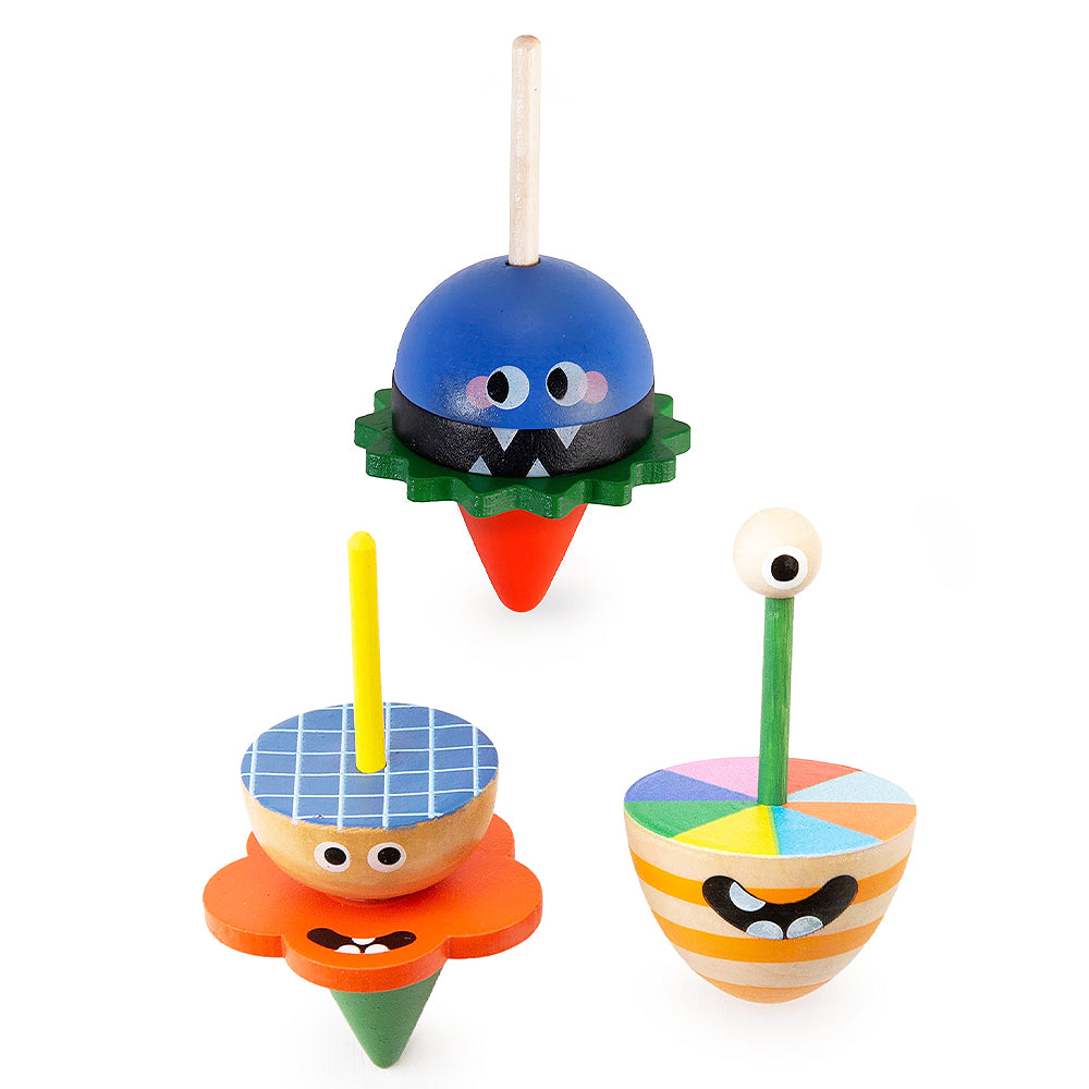 Dizzy Monster | Wooden Spinning Top | Single | Little Gift | Cracker Filler